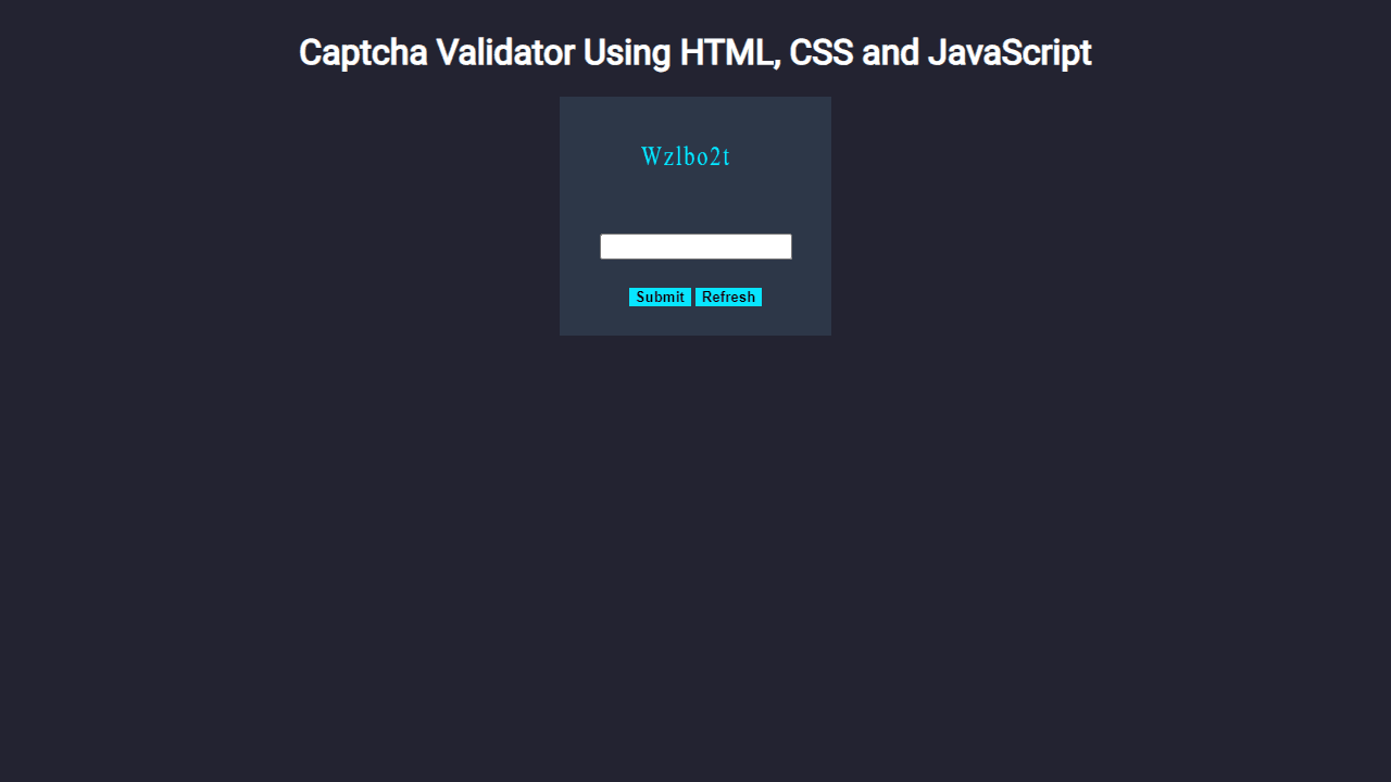 CAPTCHA Validator screenshot 1