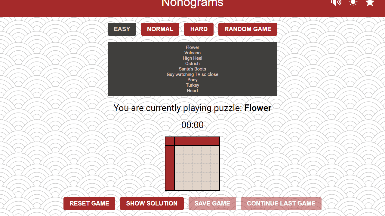 Nonogram screenshot 1