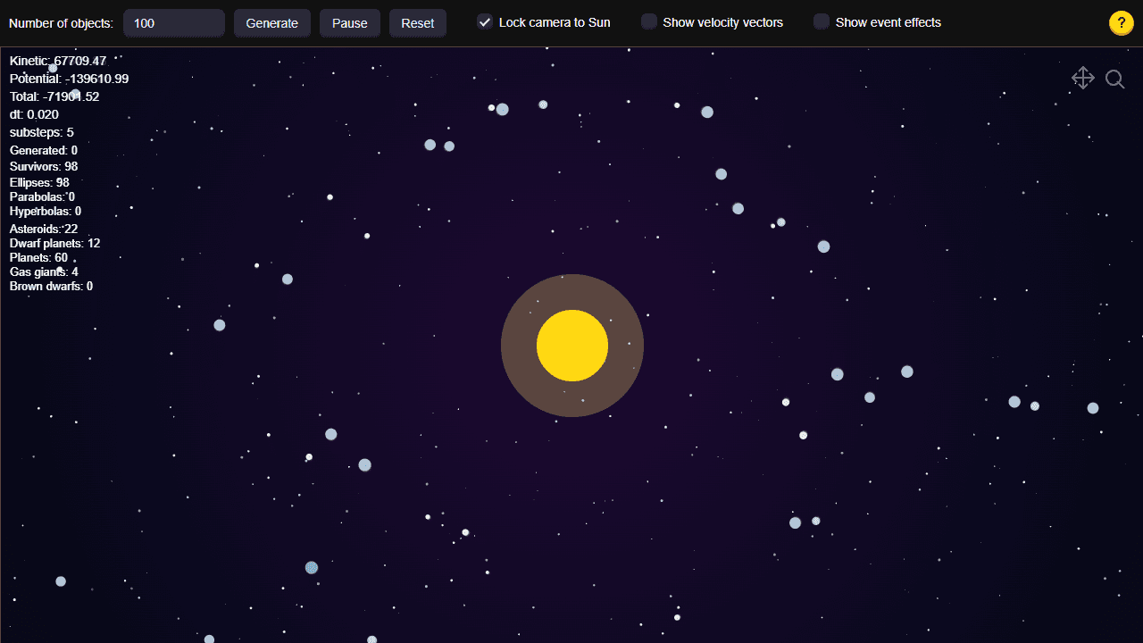 Orbital Simulator screenshot 1