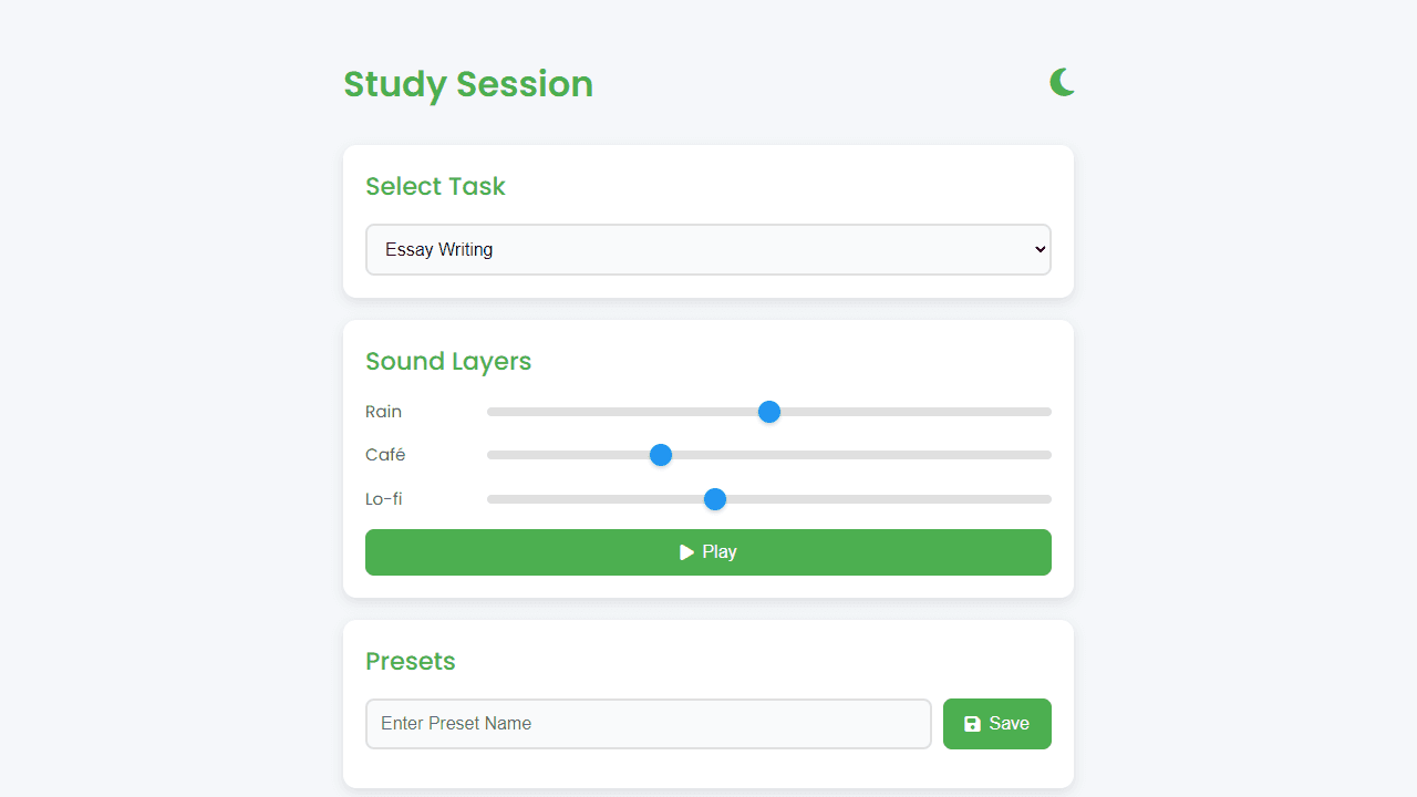 Study Session Noise Generator screenshot 2