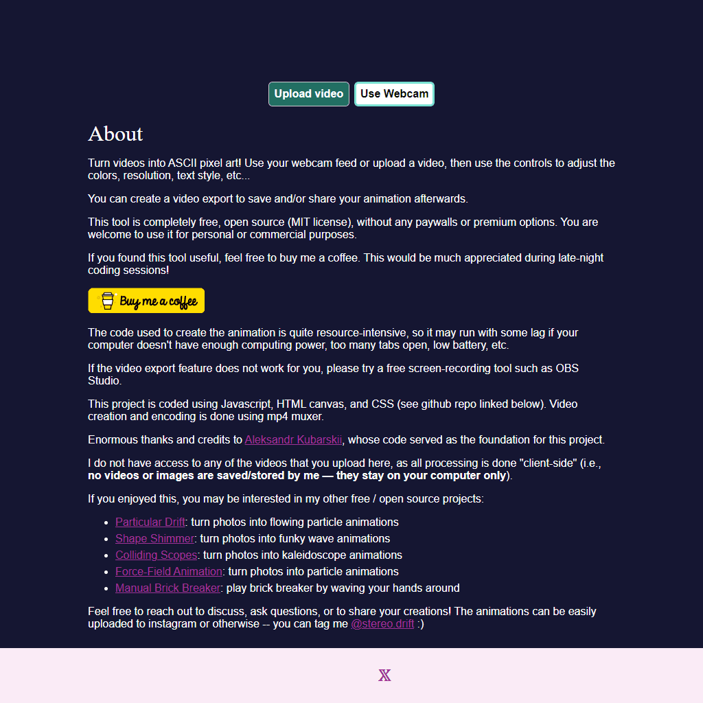 Video to ASCII