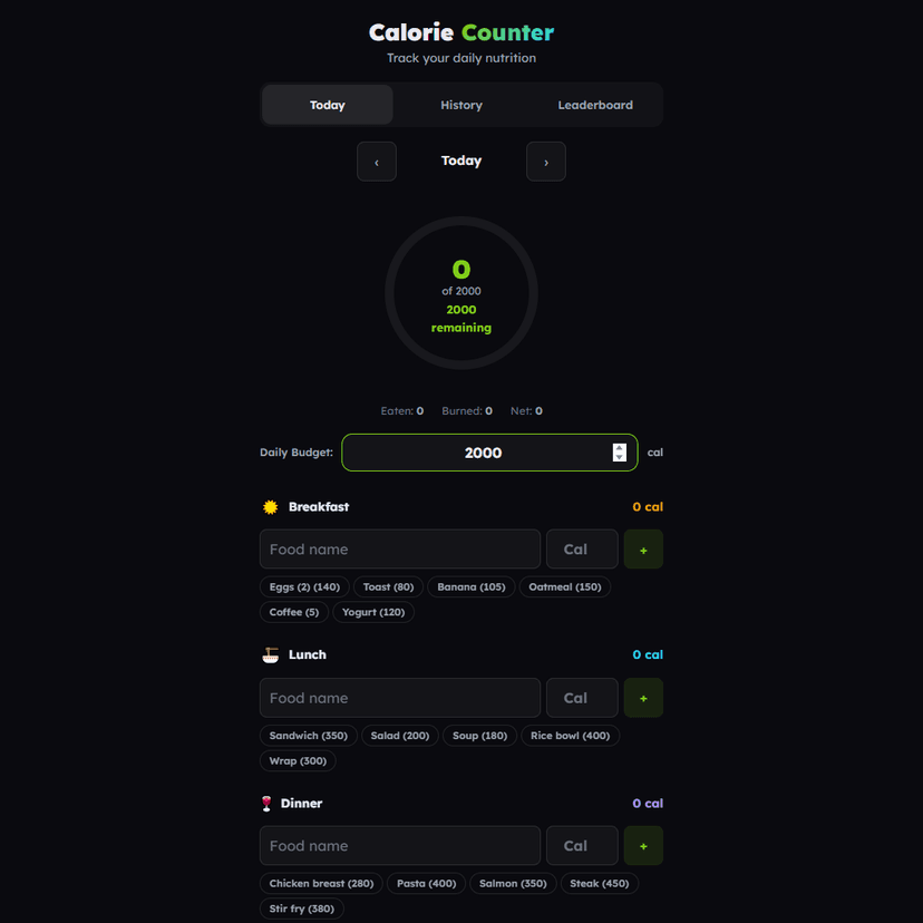 Calorie Counter