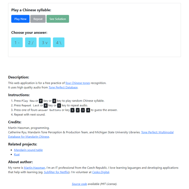 Chinese Tones Practice