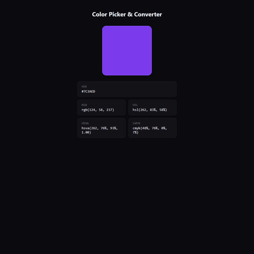 Color Picker & Converter