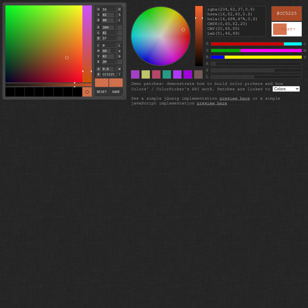 Advanced Color Picker