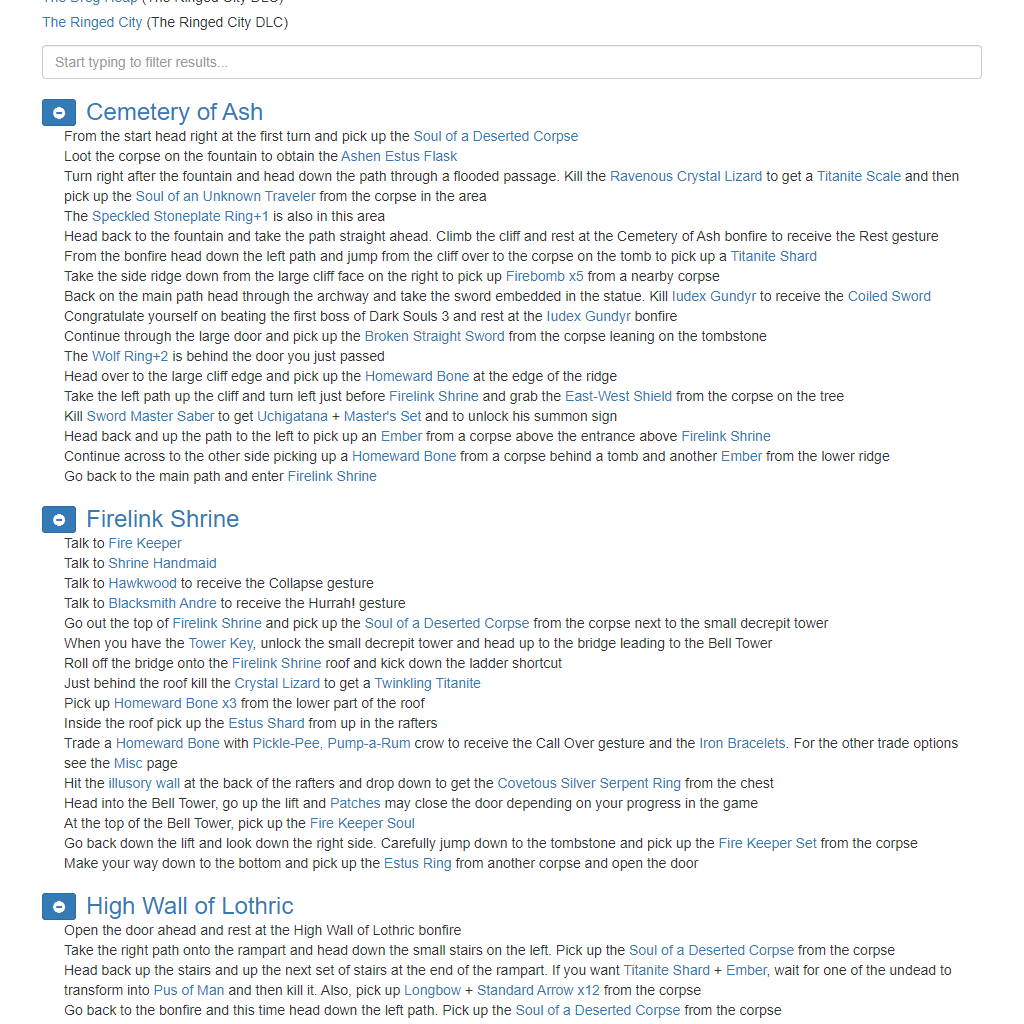 Dark Souls 3 Checklist