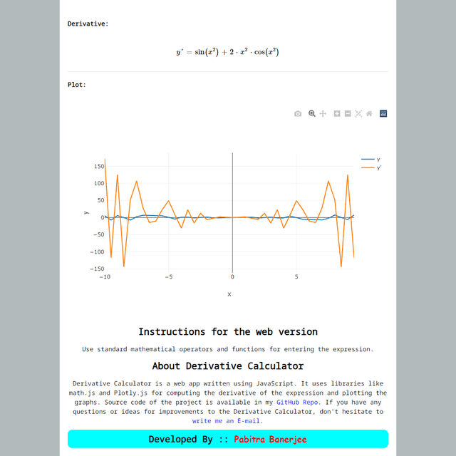 Derivative Calculator