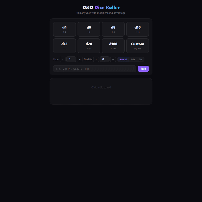 D&D Dice Roller