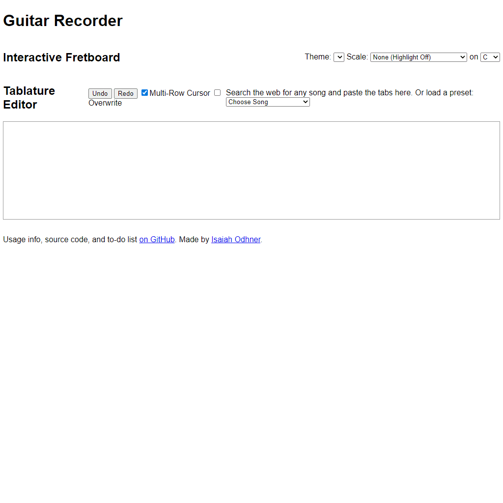 Virtual Guitar Recorder