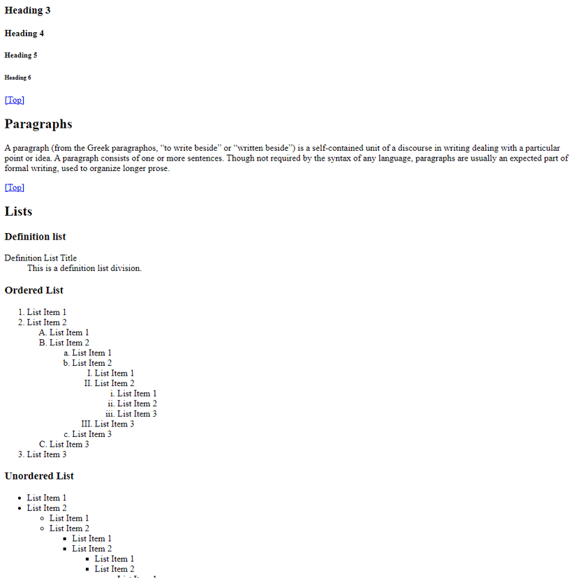 HTML5 Element Showcase