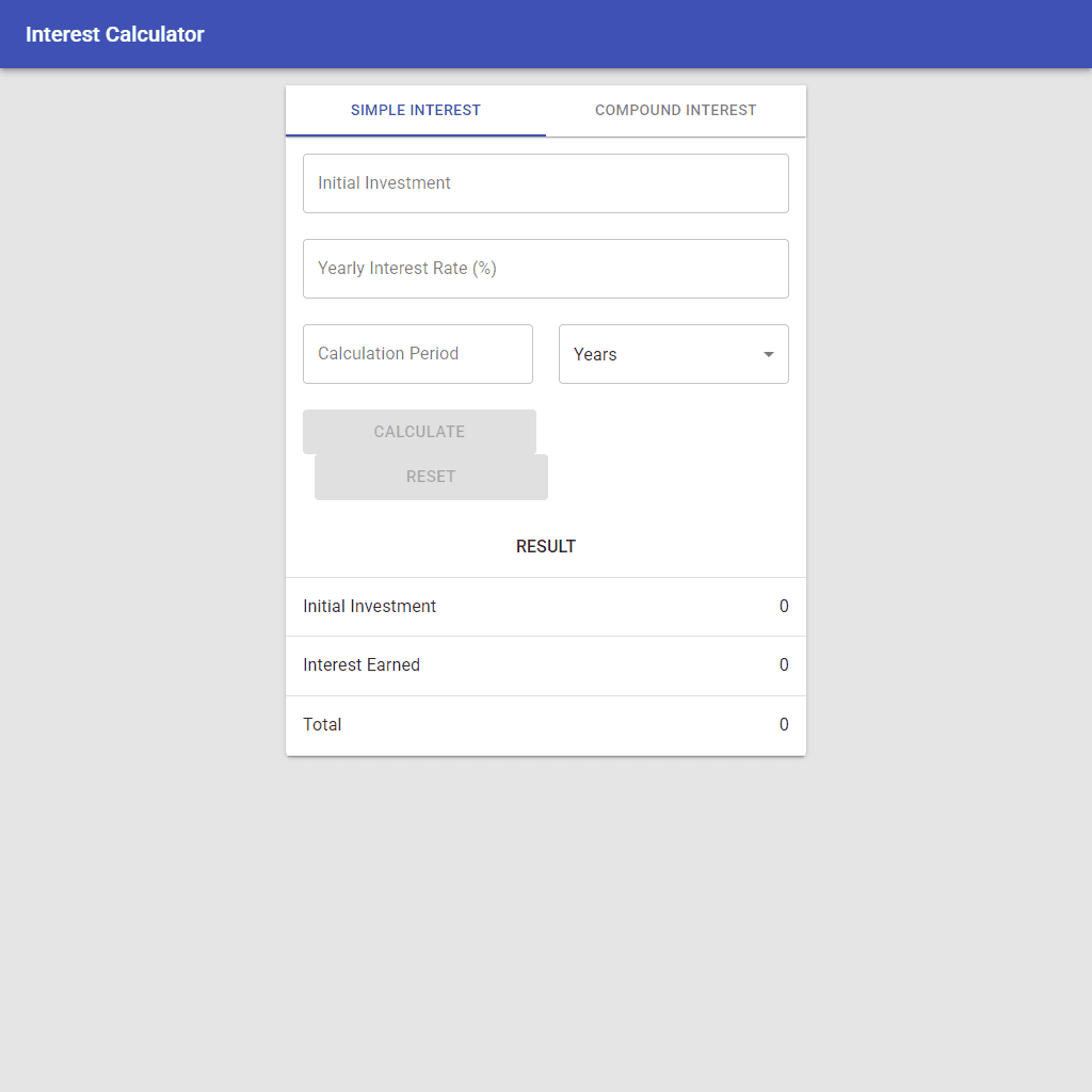 Interest Calculator