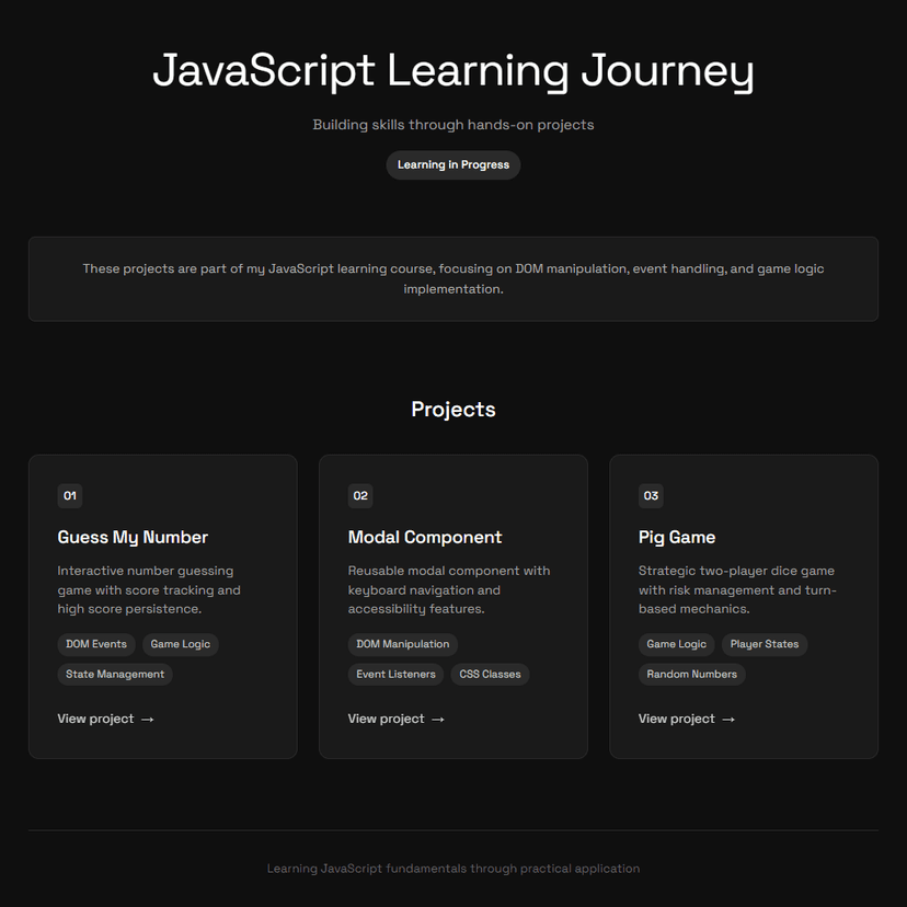 JavaScript Learning Journey
