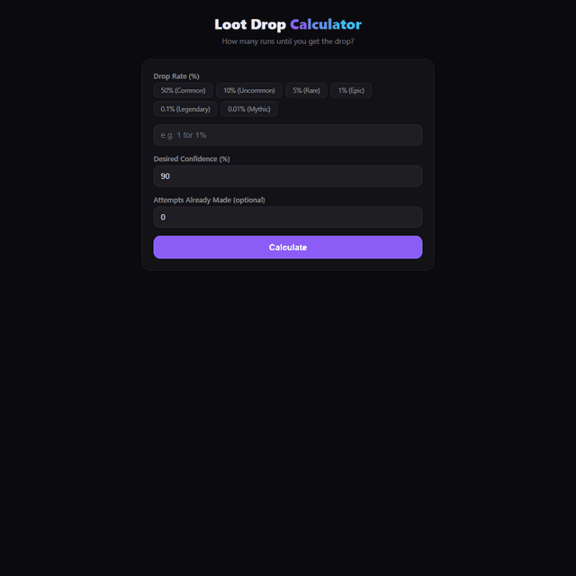 Loot Drop Calculator