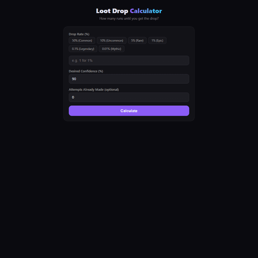 Loot Drop Calculator