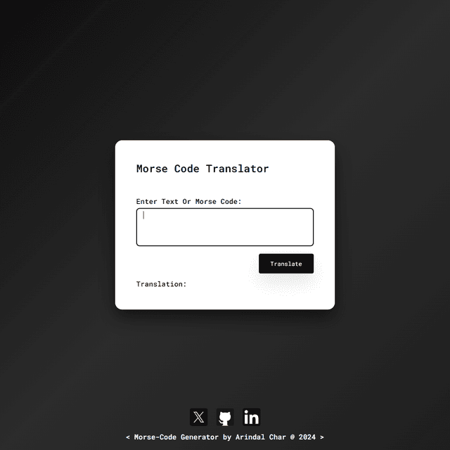 Morse Code Translator
