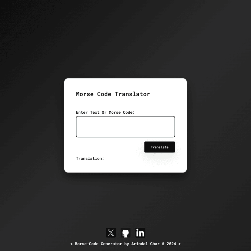 Morse Code Translator