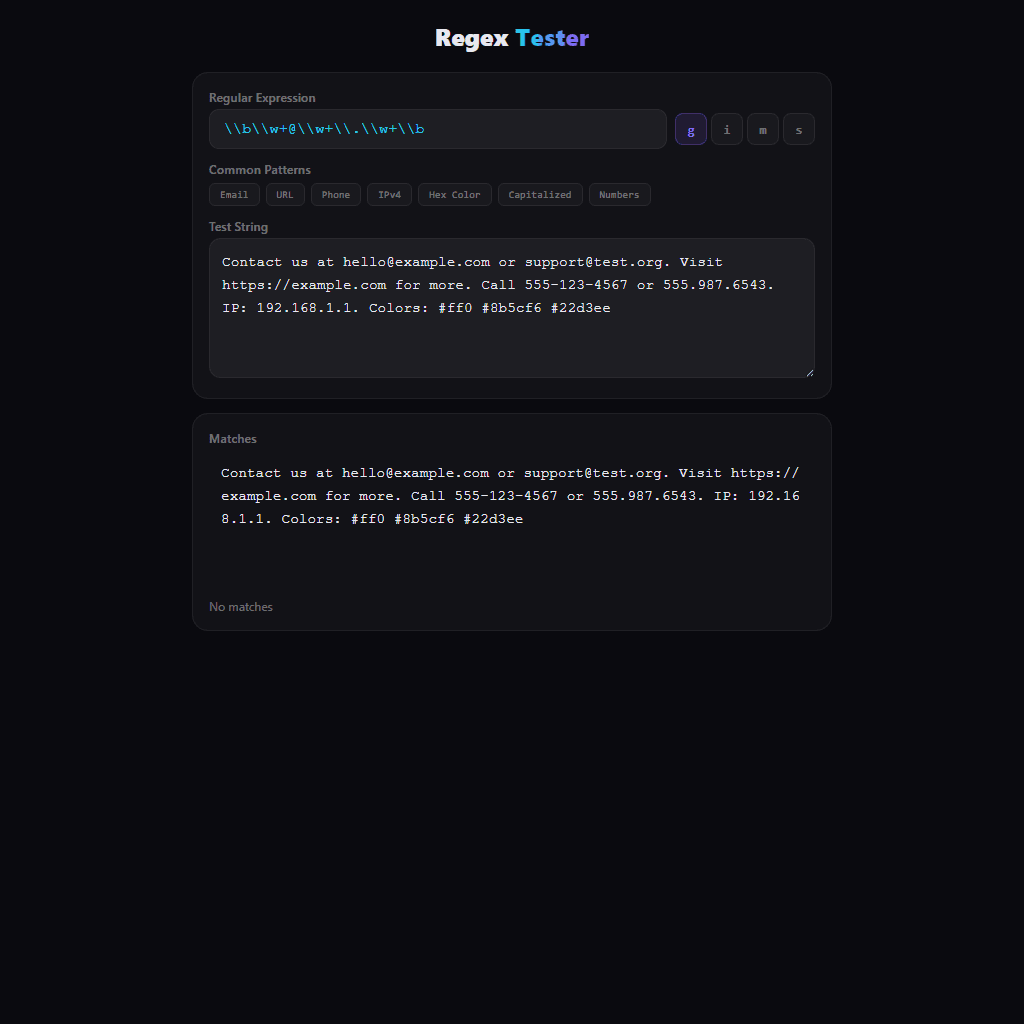 Regex Tester