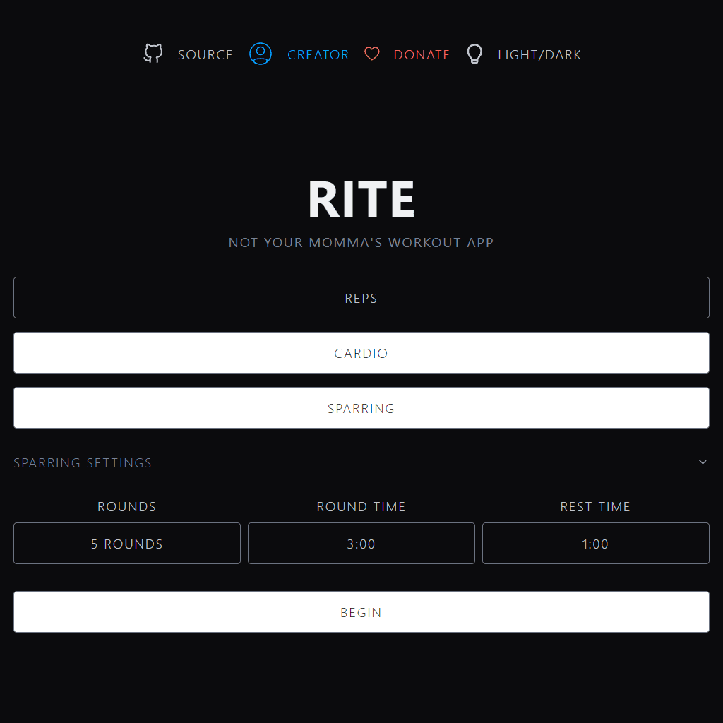 Rite Fitness Timer