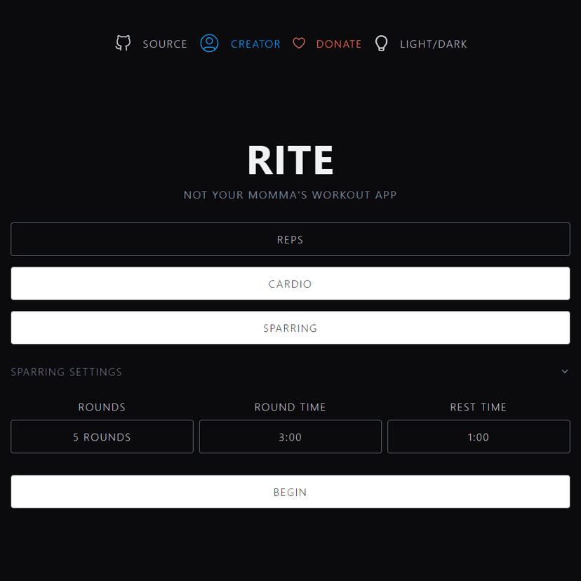 Rite Fitness Timer