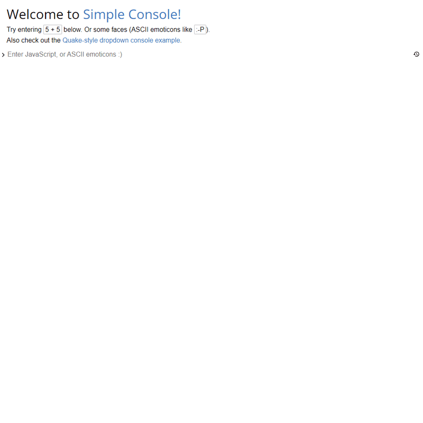 Simple Console