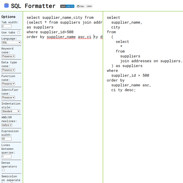 SQL Formatter