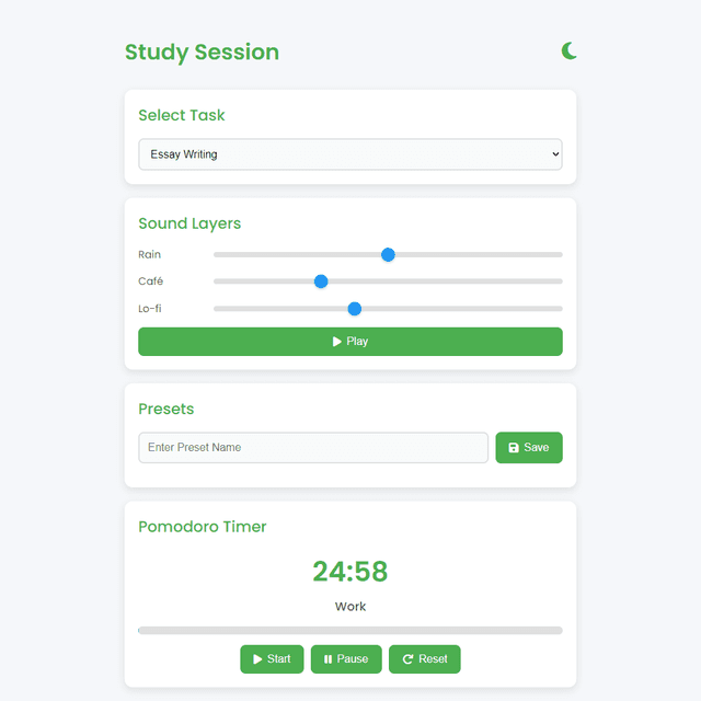 Study Session Noise Generator