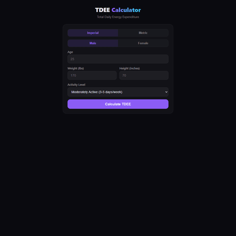 TDEE Calculator