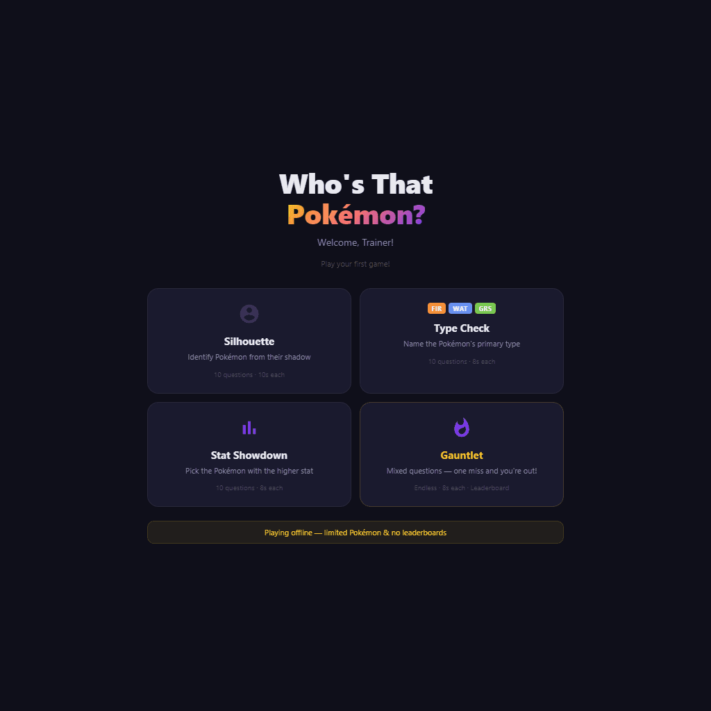 Who's That Pokémon?