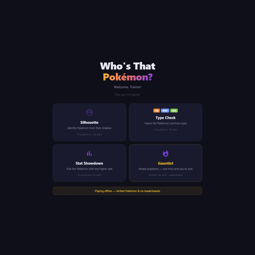 Who's That Pokémon?