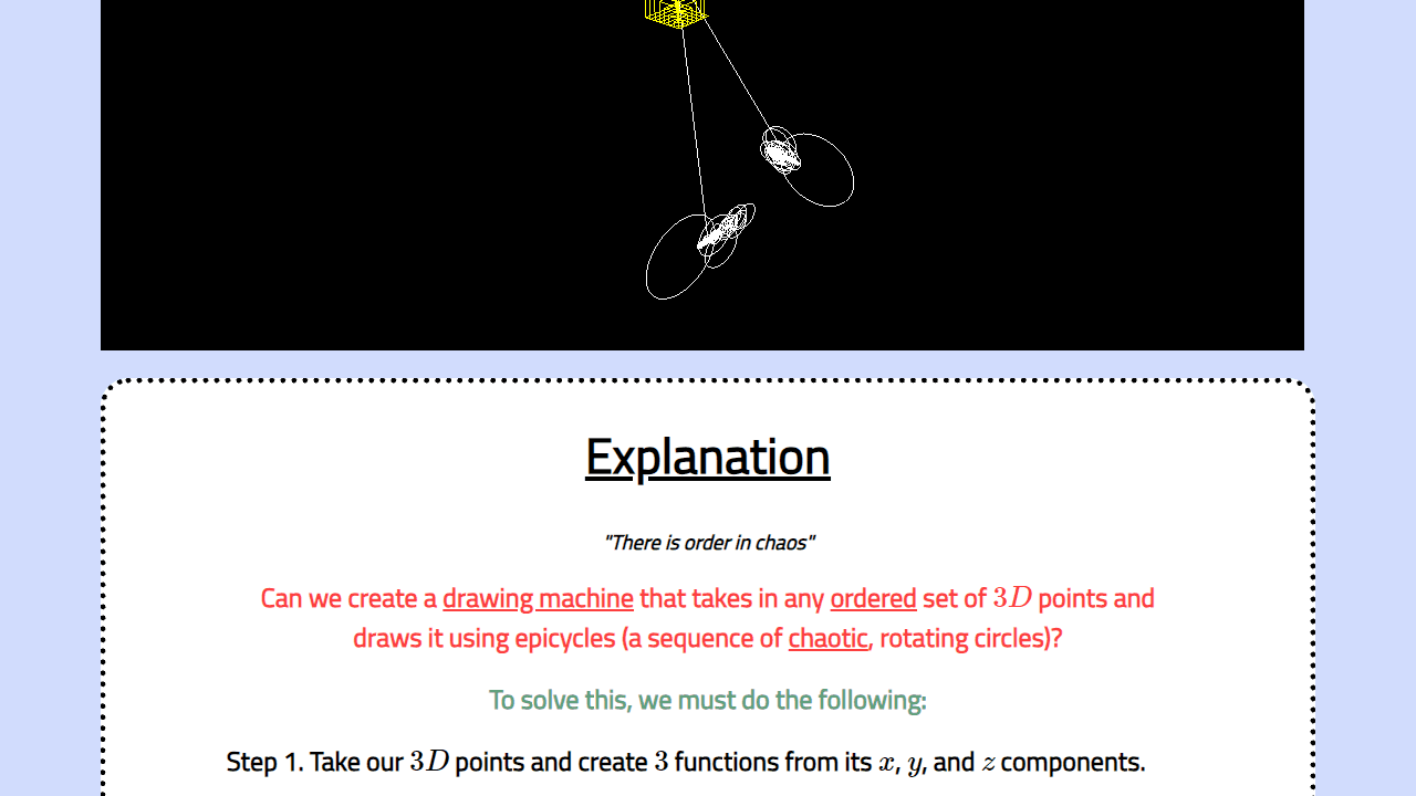 3D Epicycles screenshot 1