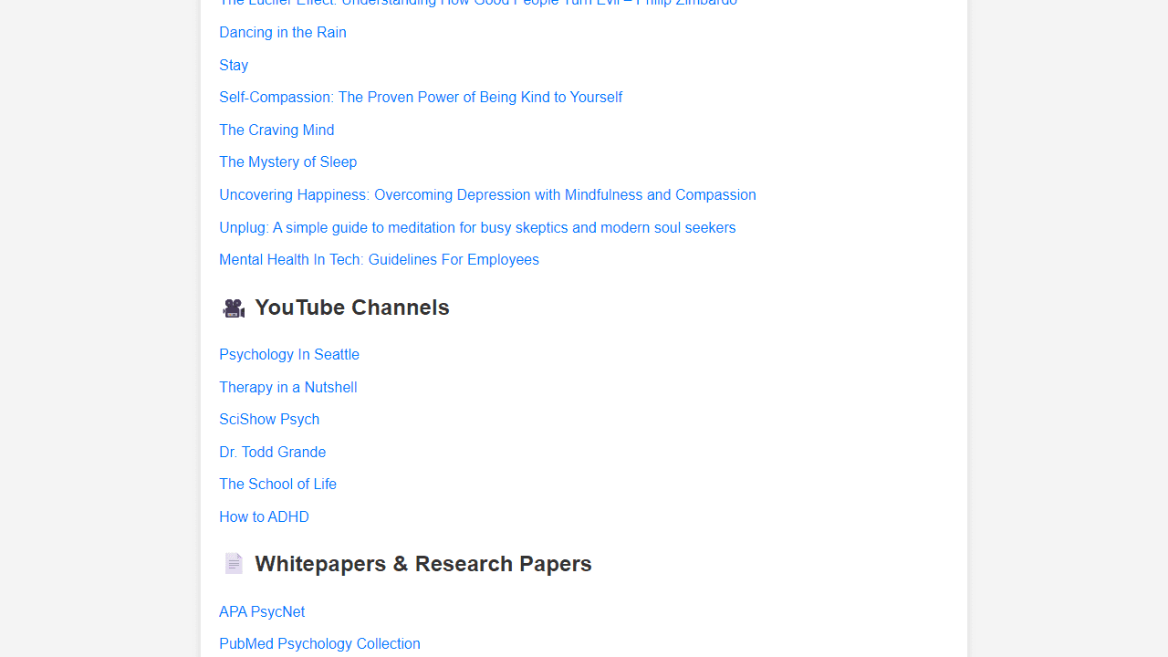 Mental Health Resources screenshot 1