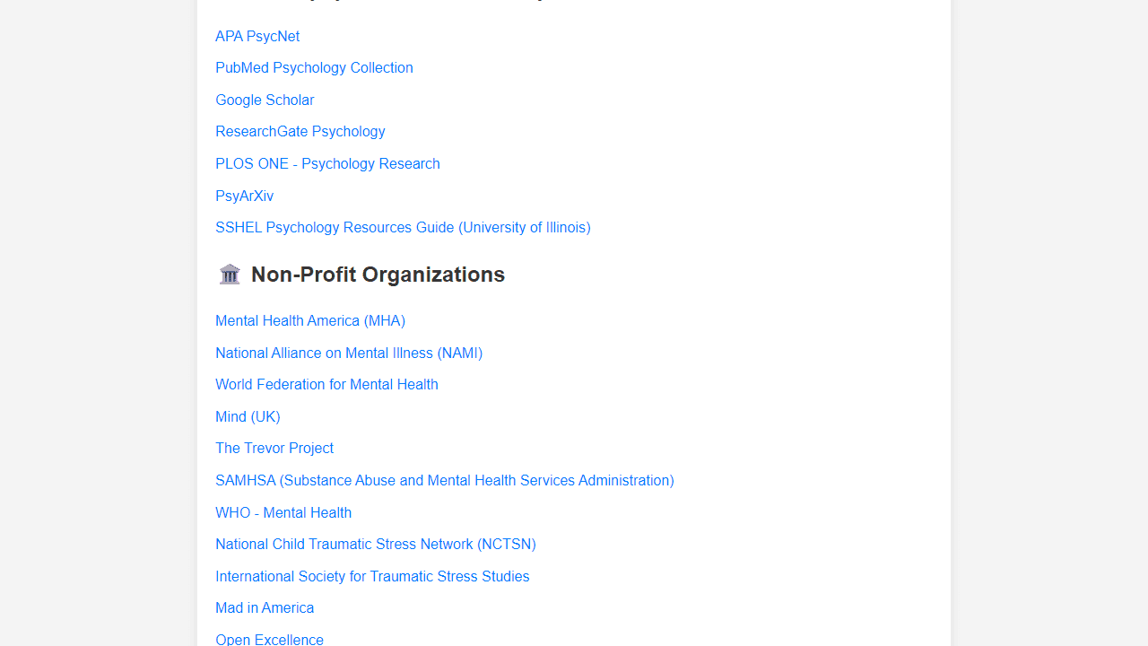 Mental Health Resources screenshot 2