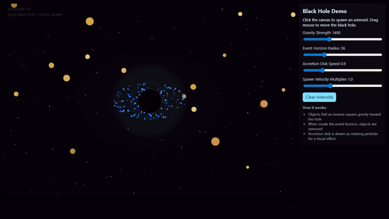 Black Hole Simulator screenshot 1