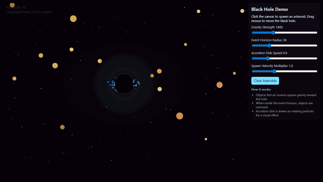 Black Hole Simulator screenshot 2
