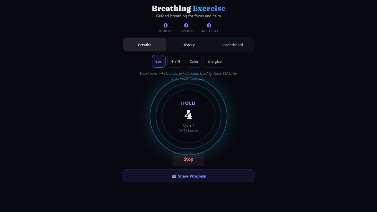 Breathing Exercise screenshot 2