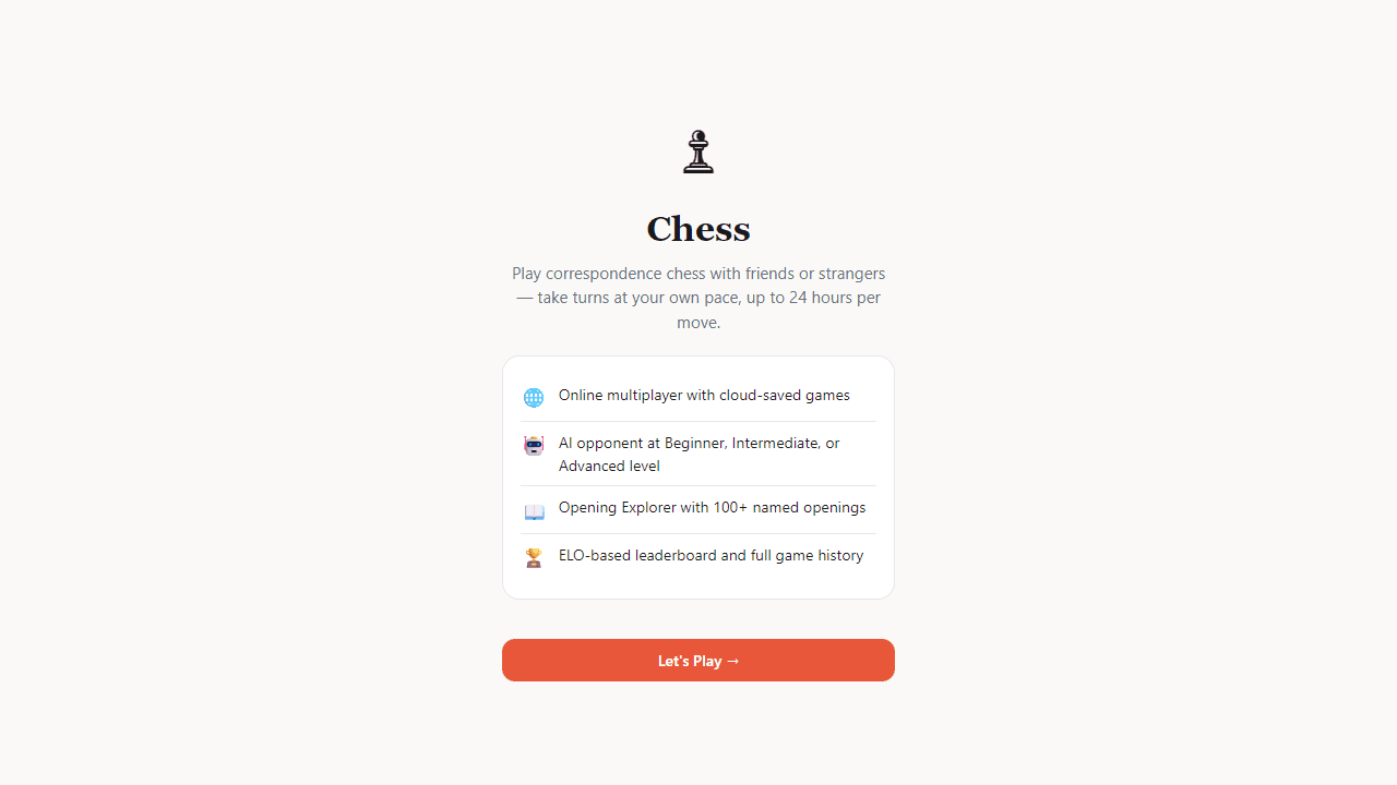 Correspondence Chess screenshot 1