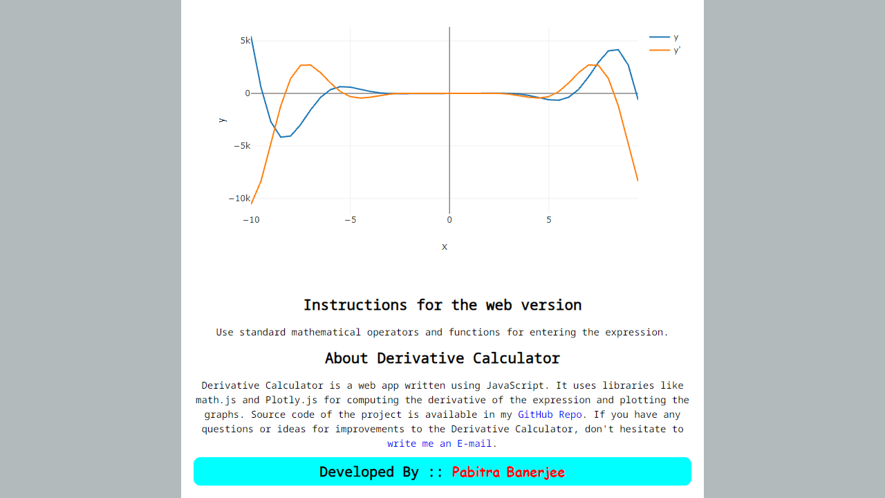 Derivative Calculator screenshot 1
