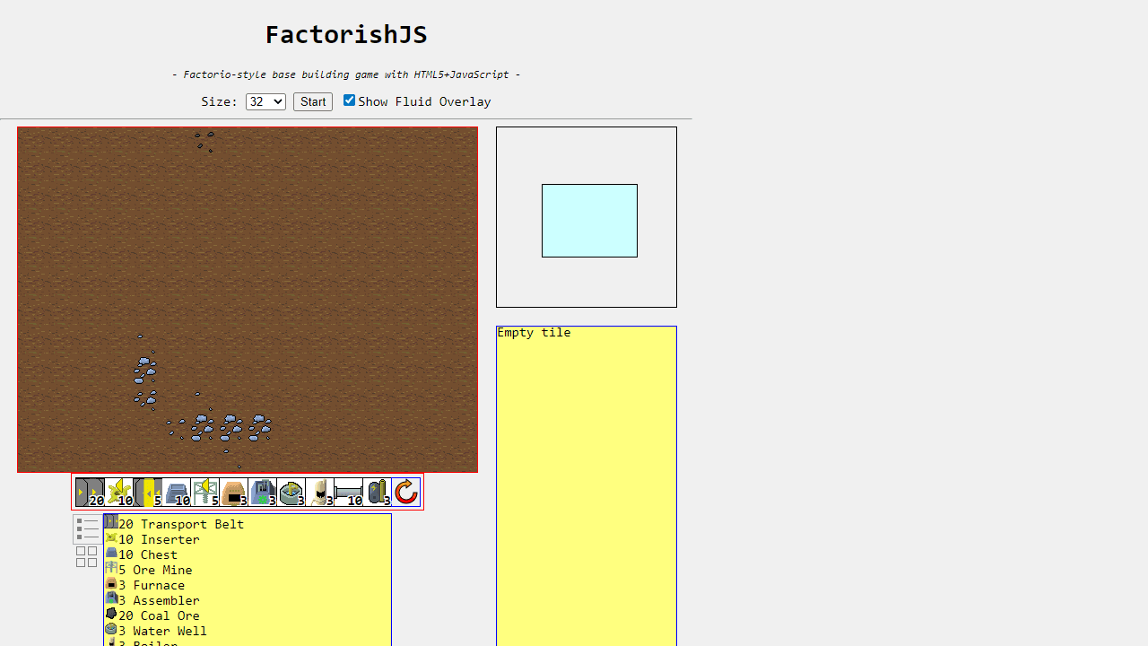 FactorishJS screenshot 1