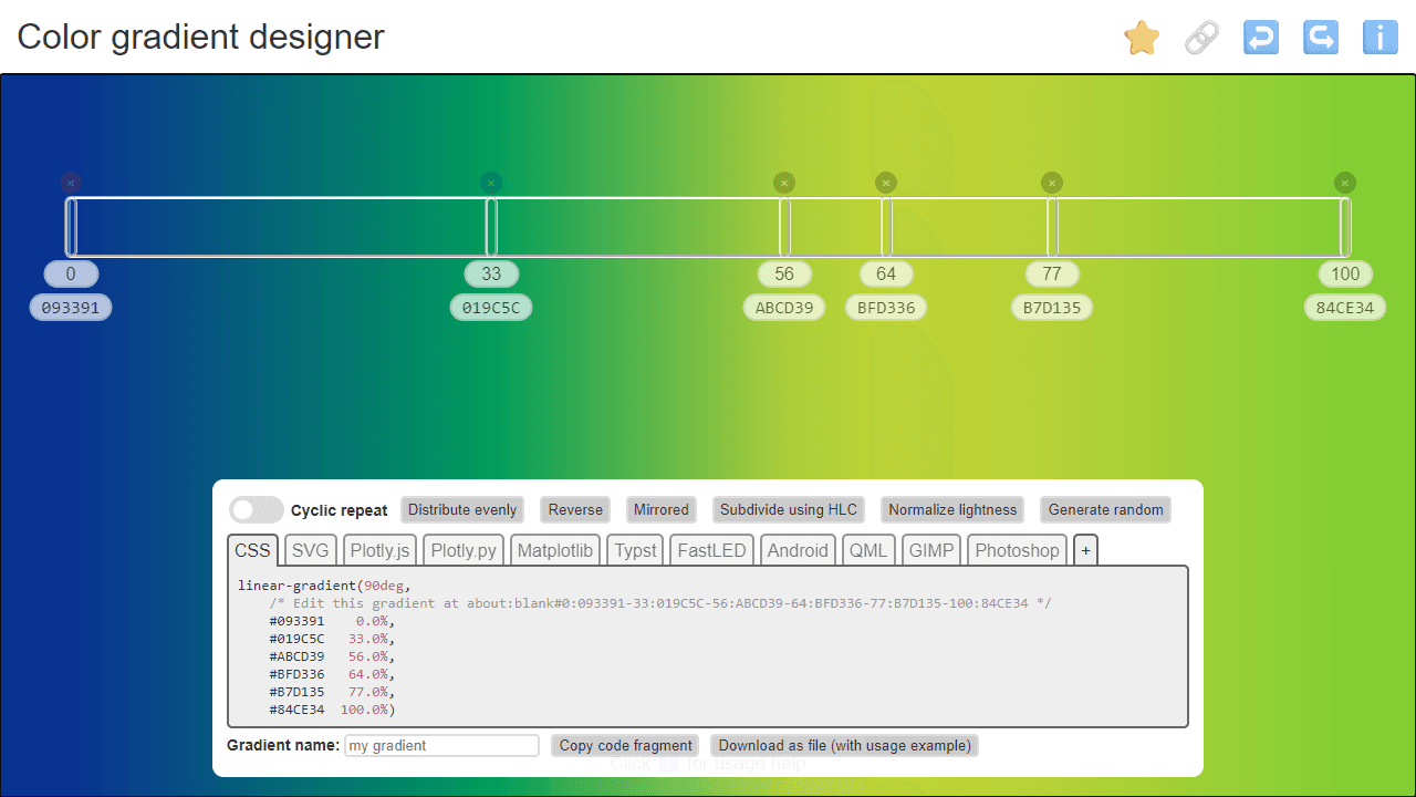 Gradient Designer screenshot 1