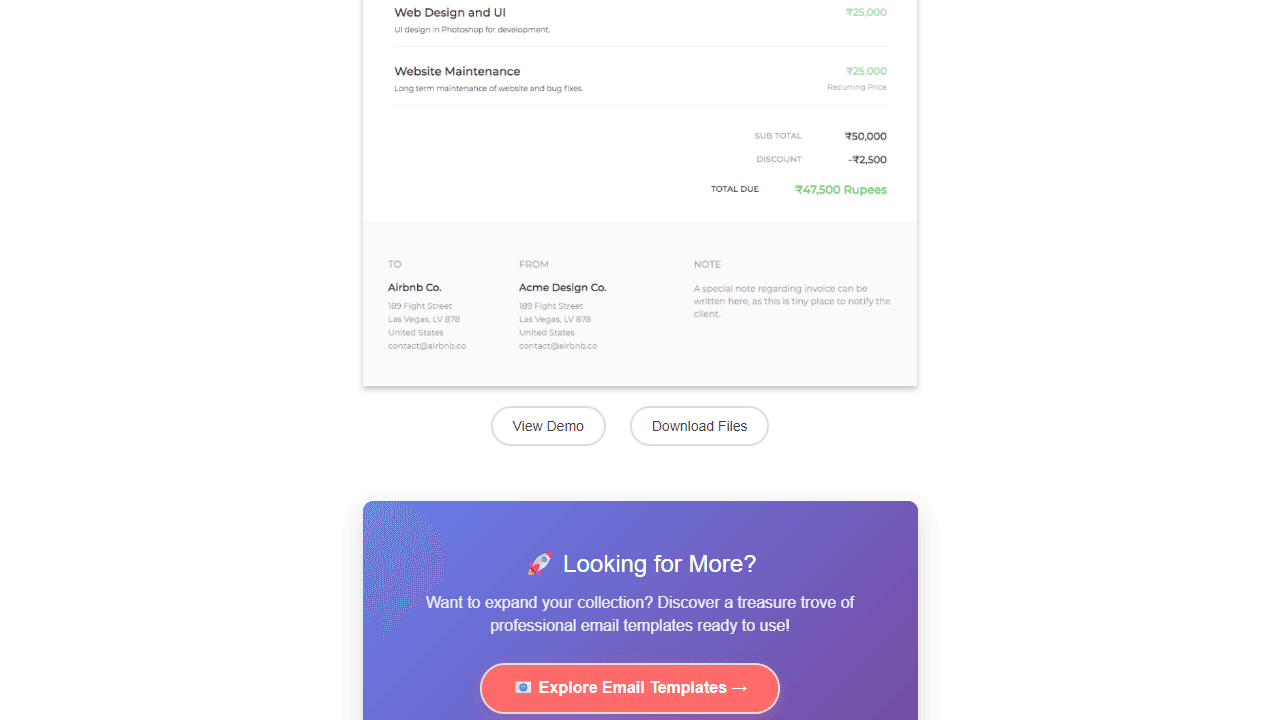 Invoice Templates screenshot 3