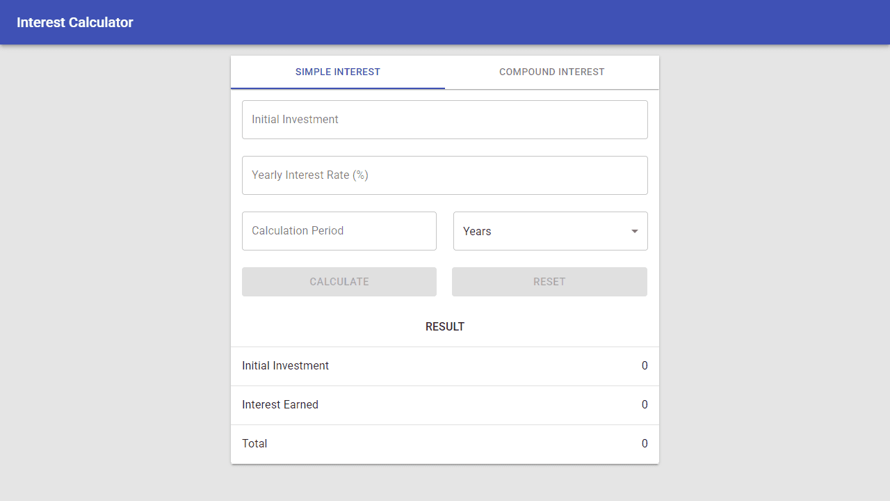 Interest Calculator screenshot 1