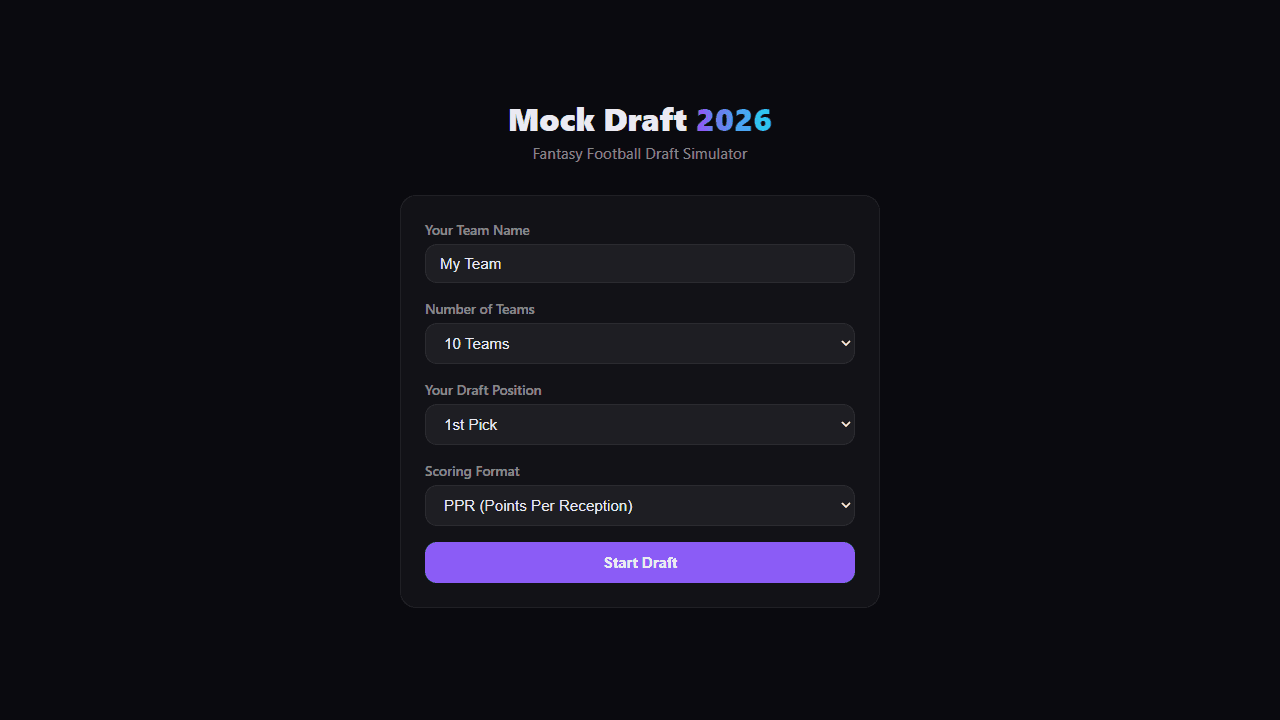 Mock Draft 2026 screenshot 1