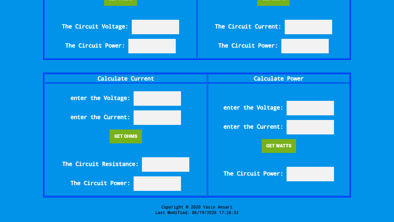 Ohm's Law Calculator screenshot 1