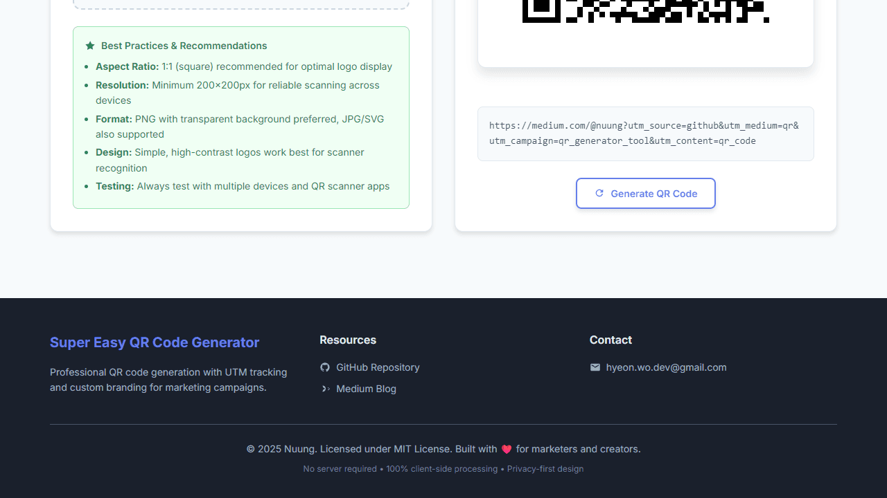 QR Code Generator screenshot 1