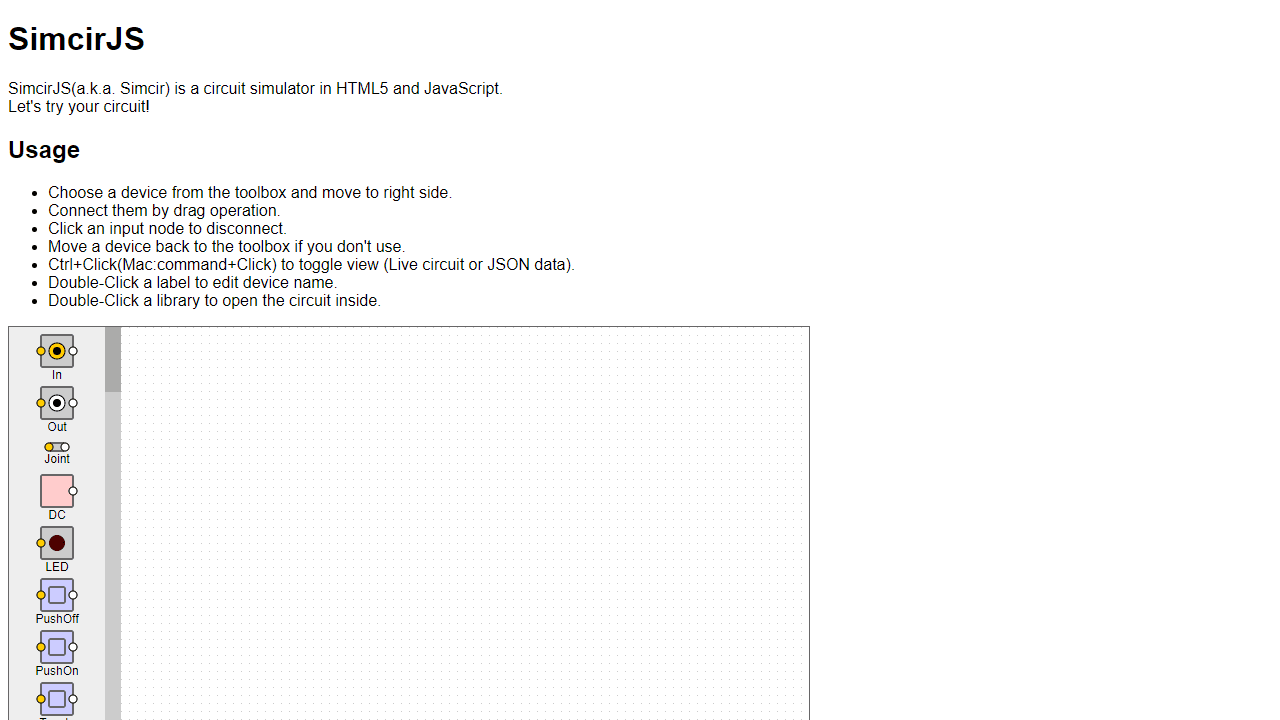 SimcirJS screenshot 1