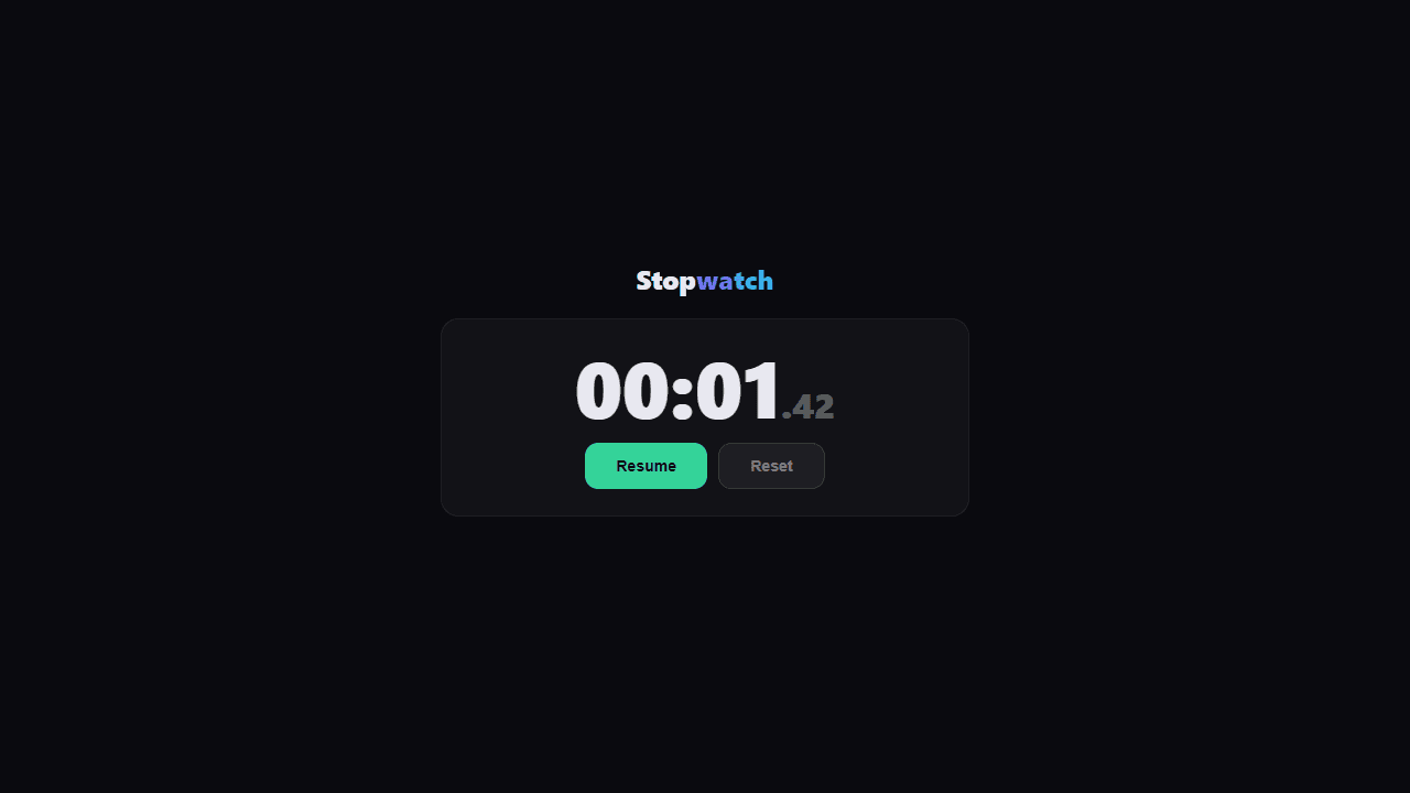 Stopwatch screenshot 1