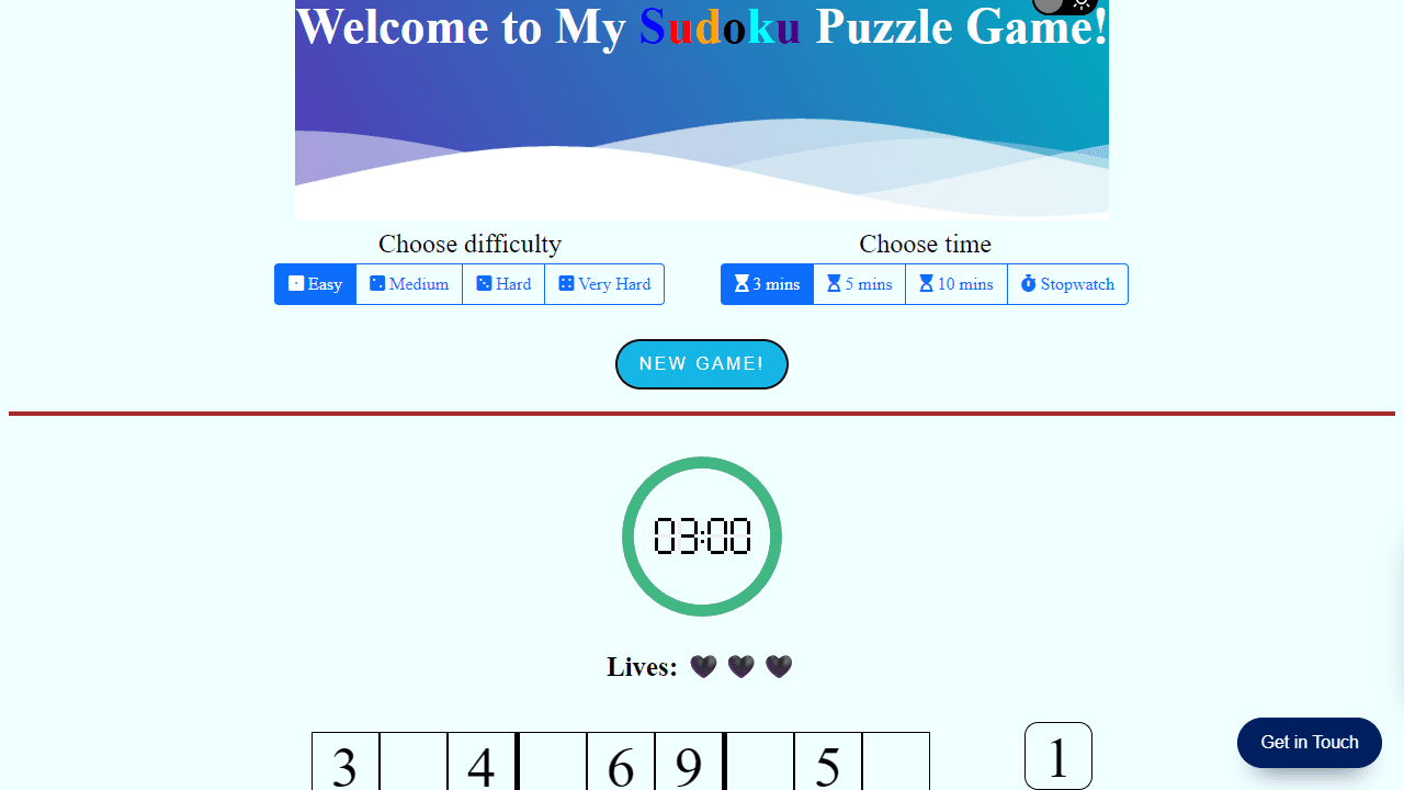 Sudoku screenshot 2