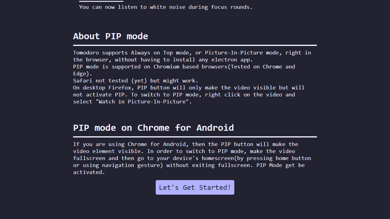Tomodoro screenshot 1