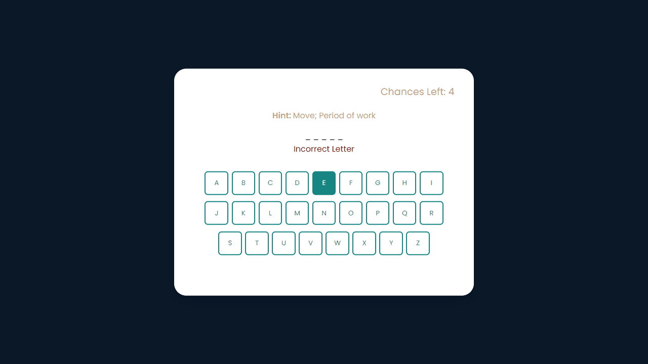 Word Guessing Game screenshot 1