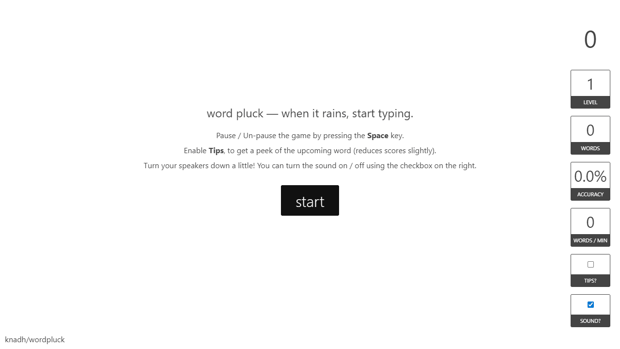 Wordpluck screenshot 1